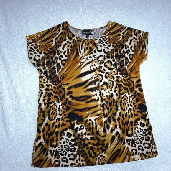 Anthony Women’s Animal Print XL Top - Picture 1 of 15